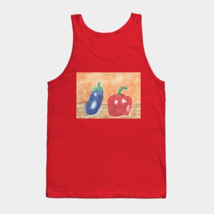 Eggplant and Sweet Pepper Tank Top